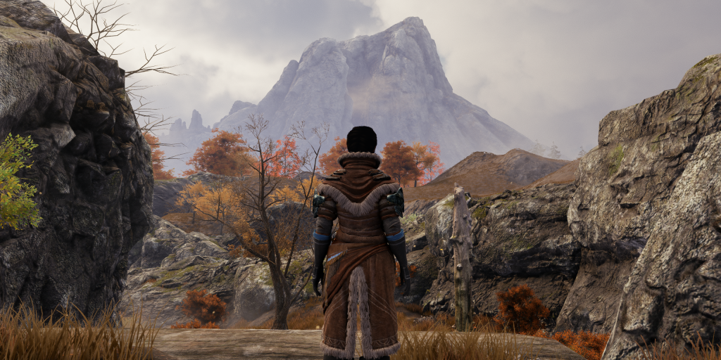 Mountain landscape from the video game Greedfall